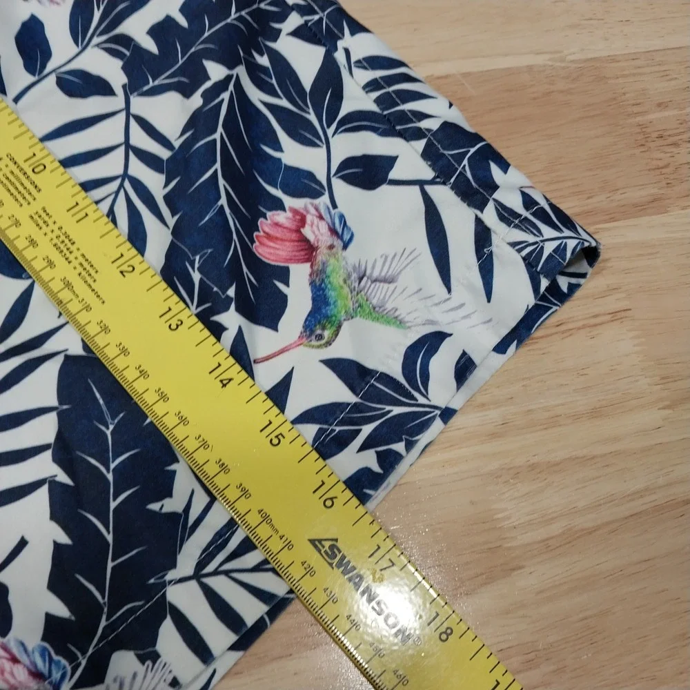 Trunks Surf & Swim Co Mens Swim Trunks Hummingbird Tropical Large White Navy